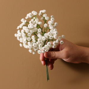 Flor Artificial de Baby's Breath Blanca, Tallo Único de Plástico, Decoración para el Hogar, Accesorio para Bodas - Product Image 4