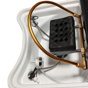 Salon de luxe <span class=keywords><strong>bleu</strong></span> tête électrique Spa Circulation de l'eau lavage des cheveux Table de Massage pédicure shampooing lit - Product Image 5