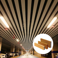 Panneaux de plafond en aluminium U Baffle, système de plafond linéaire pour la conception intérieure des bâtiments commerciaux, usine