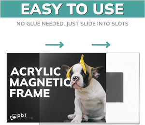 Handmade tùy chỉnh <span class=keywords><strong>Mini</strong></span> 2x3 inch rõ ràng hai mặt Acrylic UV in tùy chỉnh màu sắc Khung ảnh từ tính cho tủ lạnh - Product Image 3