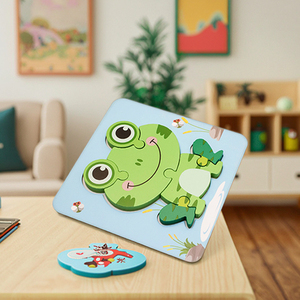 Nuovo <span class=keywords><strong>gioco</strong></span> da tavolo per bambini in legno cognitivo abbinamento puzzle giocattolo per bambini - Product Image 1