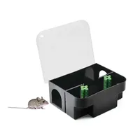 Station d'appât pour rongeurs, contrôle des nuisibles, station d'appât pour rats en plastique PVC, boîte à pièges à rats verrouillable avec clé