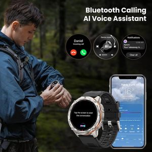 Unisex New Tank T3 Android Thông Minh Đồng Hồ Rugged Độ Bền IP68 Không Thấm Nước Cho Thể Thao Ngoài Trời Amoled Silicone Từ Tính - Product Image 5