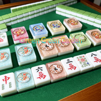 Tuiles de Mahjong en Acrylique Écologiques et Durables, Design Moderne en Relief d'Art Chinois, Ensemble Portable pour 4 Joueurs pour Jeu Traditionnel
