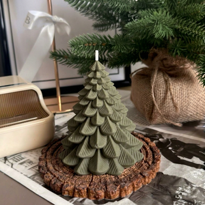 Vietnam <b>Christmas</b> Tree <b>Scented</b> <b>Candle</b> Soy Wax Handmade for Holiday Decor Gift Giving Table Styling Events and Home - Product Image 1