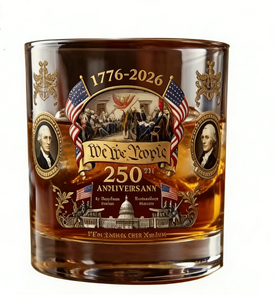 Nouvelle Bouteille de Whisky Édition 1776-2026 Verre à Whisky et Vin Amérique USA 250e Anniversaire We <span class=keywords><strong>the</strong></span> People 2026 - Product Image 5