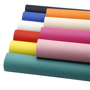 Litchi Texture PVC Tissu Feuilles Étanche Imprimé Rouleau Faux <span class=keywords><strong>Cuir</strong></span> pour Usage Décoratif pour Boucles D'oreilles Sacs et Cas de Téléphone - Product Image 1