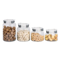 Bocaux de conservation en verre hermétiques modernes avec couvercle à clipser pour la conservation des aliments dans la cuisine, sans BPA