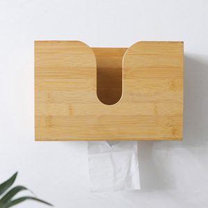 Bamboo Tissue <b>Box</b> Square Multifunctional Desktop Storage For Home Office Living Room Nordic Style <b>Pen</b> Holder Organizer - Product Image 2