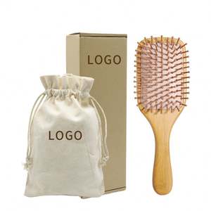 Cepillo de Pelo de Bambú BOOMHOME, Cuadrado y Ovalado, Personalizado, con Cerdas, para Masaje del Cuero Cabelludo, para Hombres y Mujeres - Product Image 1