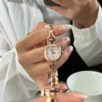 Jam Tangan Kecil Asli yang Indah untuk Gelang, Bahan Alloy, Quartz, Tahan Air, Fashion Pelajar, Bernilai Tinggi