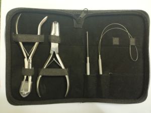 Kit d'outils professionnels d'extension de cheveux et de perles Micro Ring Jeu de pinces 4 pièces en acier inoxydable - Product Image 3