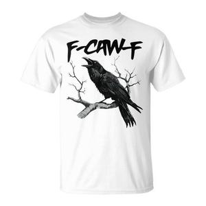 Camiseta F-Caw-F con diseño de cuervo negro, talla unisex para adultos - Product Image 1