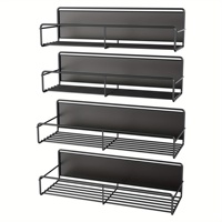 Étagère à épices magnétique murale, organisateur latéral pour réfrigérateur, support multifonctionnel en métal pour bouteilles d'assaisonnement, sans perçage, gain de place