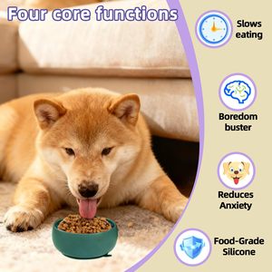 ZMaker Nuova Ciotola per Cani con Logo Personalizzato, Ciotola in <span class=keywords><strong>Silicone</strong></span> con Ventosa, Ciotola Profonda per Alimentazione Lenta per Cani e Gatti - Product Image 3