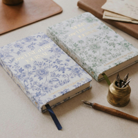 LABON Journal de souvenirs cinq ans, une ligne par jour, couverture rigide florale, carnet de réflexion ligné non daté, cadeau de papeterie