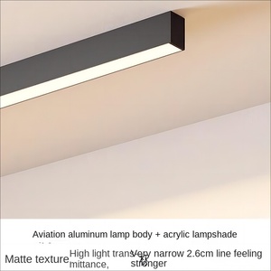 โคมไฟติดเพดานทางเดินสไตล์นอร์ดิกทันสมัย, โคมไฟระย้า LED ติดพื้นผิวแถบยาวติดเพดาน - Product Image 2