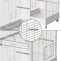 Nouvelle conception de cage à oiseaux de luxe de grande taille sur roues, en matériaux sûrs, volière extérieure, cage de transport pour l'élevage