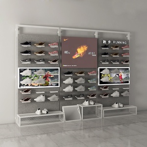 Tùy Chỉnh Cửa Hàng Bán Lẻ Trang Trí Kim Loại Giày Bag <span class=keywords><strong>Rack</strong></span> Thép Không Gỉ Giày Vàng Và Túi Hiển Thị - Product Image 1