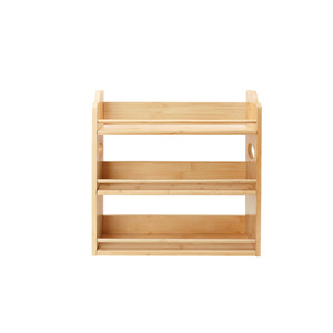 Étagère de rangement murale en bois à 3 niveaux, organisateur de <span class=keywords><strong>bureau</strong></span> durable avec taille personnalisable pour les fournitures de cuisine et les livres - Product Image 2