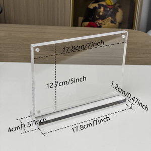 Marco de fotos de mesa acrílica con servicios de fundición y corte Transparente 5x7 pulgadas Plástico duradero para mostrar recuerdos - Product Image 4