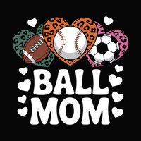 Impression par transfert thermique DTF lavable à chaud pour T-shirts, motif « Ball Mom » – Meilleure vente