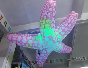 Customized Giant LED Star Inflatable Starfish Hanging Decoration Inflatable Starfish For Music Festival Stage