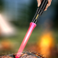 Allume-torche coupe-vent pour cigare, moxibustion, soudure et flamme de barbecue avec ouvre-bouteille et lampe de poche