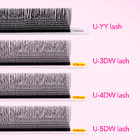 Volume Lashes Mega Volume Cilios 0.07mm Parallèle Fleur Croix Cils U Forme W YY 3D 4D 5D Extension de Cils U Lashes