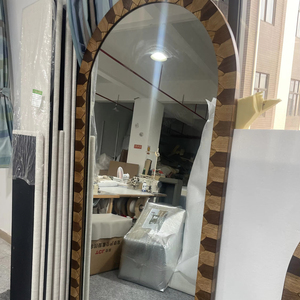 Disen Muebles Nórdicos Minimalistas de Cuerpo Completo, Espejo con Forma de Arco de Pared, Marco Decorativo de Madera Maciza, Espejo de Pie PARA EL Hogar - Product Image 2