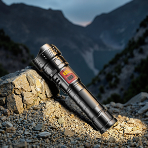 Đèn pin cầm tay có thể sạc lại ngoài trời khẩn cấp Zoom Đèn pin mạnh mẽ Hiển thị tia laser trắng nổ Thân đèn ABS - Product Image 3