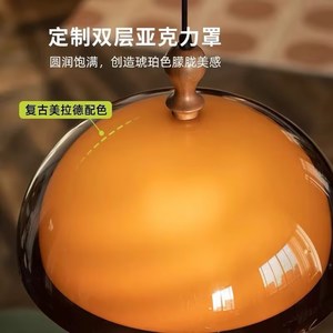 French Vintage Style Pendant <b>Light</b> Round Led Single Head Home <b>Dining</b> Room Retro Bar Counter <b>Light</b> - Product Image 4