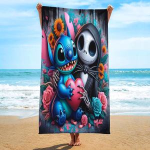 El más nuevo logotipo personalizado dibujos animados <span class=keywords><strong>playa</strong></span> Halloween Navidad puntada deporte baño piscina toalla - Product Image 4