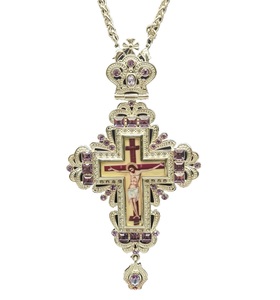 Venta de la fábrica Christian Multi-capa de diamantes de plata de aleación de Gran Collar Arzobispo cruz Pectoral para la Ceremonia - Product Image 2