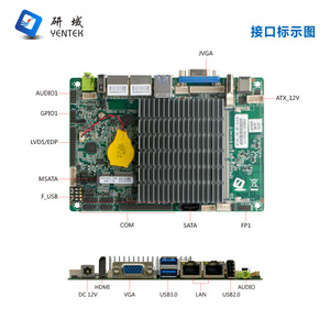 Carte mère industrielle Yentek Mini ITX J4125 102x148mm double réseau 6-SATA DDR4 monocanal - Product Image 3