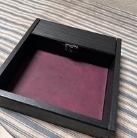 Geburtstags geschenk Handgemachte Holz Roll matte Tabletop Games Pappe Aufbewahrung würfel Tablett Box Holz Für Gamer Würfel