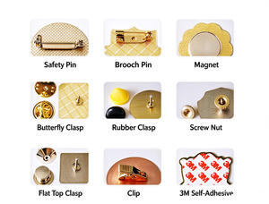 Badges de revers personnalisés avec votre propre logo et nom, mignons, en émail dur ou doux, en métal, pour vêtements - Product Image 2