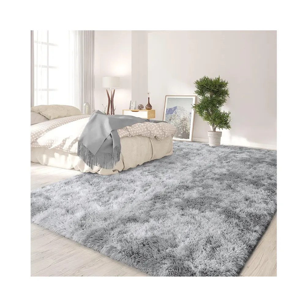 plush area rug Long haired carpets are soft comfortable non slip aesthetically pleasing for use in bedroom