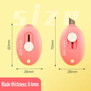 Deli 2050 1 pièce Mini couteau utilitaire portable Express Découpeur de colis petit outil de coupe Porte-clés Pendentif Fournitures de bureau Kawaii - Product Image 2