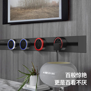 P2 loạt treo tường mở rộng ổ cắm điện giấu điện theo dõi ổ cắm dẫn ánh sáng adapter 2-port uk/us/eu/au - Product Image 2