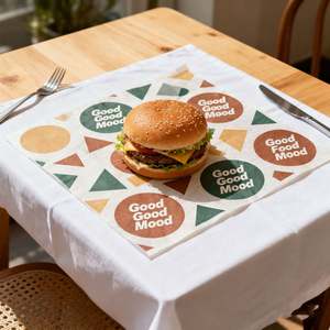 Papier ciré de qualité alimentaire, résistant à la graisse, avec logo personnalisé, pour hamburgers, sandwichs, cuisson, cuisine, rouleaux de poulet - Product Image 1