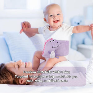 Almohadilla Térmica para Bebés, Alivio de Cólicos, Gases y Estómago Enfadado, Envoltura Térmica para el Abdomen con 2 Paquetes de Gel para Recién Nacidos y Bebés - Product Image 3