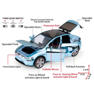 Modèle réduit JY 1:32 en métal moulé sous pression pour voiture Model <span class=keywords><strong>Y</strong></span> avec son et lumière, 6 portes ouvrables, jouet en matériaux écologiques - Product Image 4