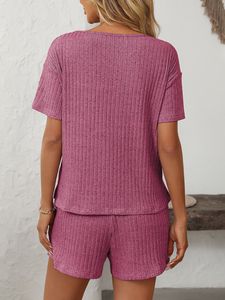 Conjuntos de Pantalones Cortos Casuales de Color Sólido Tallas S-XL para Mujer, Elegante Traje de Dos Piezas de Verano para Mujer, Conjunto Completo de Ropa Femenina - Product Image 5
