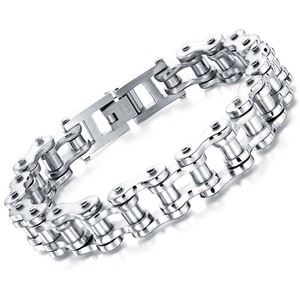 Gold Plated 316L Stainless Steel Fashion Sports <strong>Bike</strong> <strong>Chain</strong> Style Mens <strong>Bracelet</strong> - Product Image 3