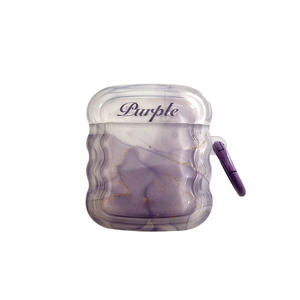 Étui de protection pour écouteurs AirPods 3, étui anti-chute à couverture intégrale avec dégradé violet - Product Image 5
