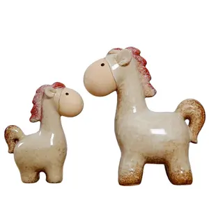 Creative בית מזל מתנת קידום 3D מותאם אישית קרמיקה סוס קישוט