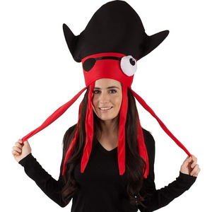 Lustige Halloween-Hüte Neuartige Piraten-Tintenfisch-Krabben-Hummer-Regenbogen-Kostümhüte Kopfbedeckungen für Cosplay Halloween, Karneval, Strand & Meer - Product Image 5