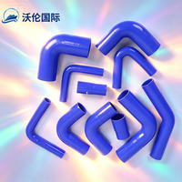 Tuyau coudé en silicone à 45 degrés, flexible, renforcé, tressé, pour intercooler, ligne de refroidissement, turbocompresseur
