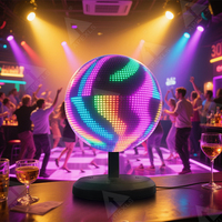 Pantalla LED Esférica a Todo Color APEXLS P2.5 de 30 cm, Clasificación IP65, Pantalla Digital Multiusos para Interiores/Exteriores para Comercios, Restaurantes y Más